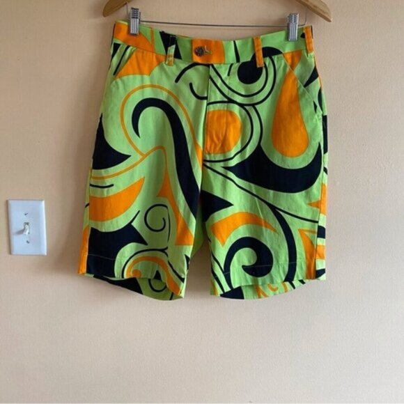 Loudmouth Shorts Mens 30 Mutlcolor Psychedelic Groovy Golf Cotton Blend Pocket - Picture 16 of 16